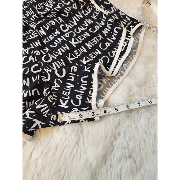 CK Calvin Klein Women's‎ Black & White Print Running Short Size L - Picture 7 of 7